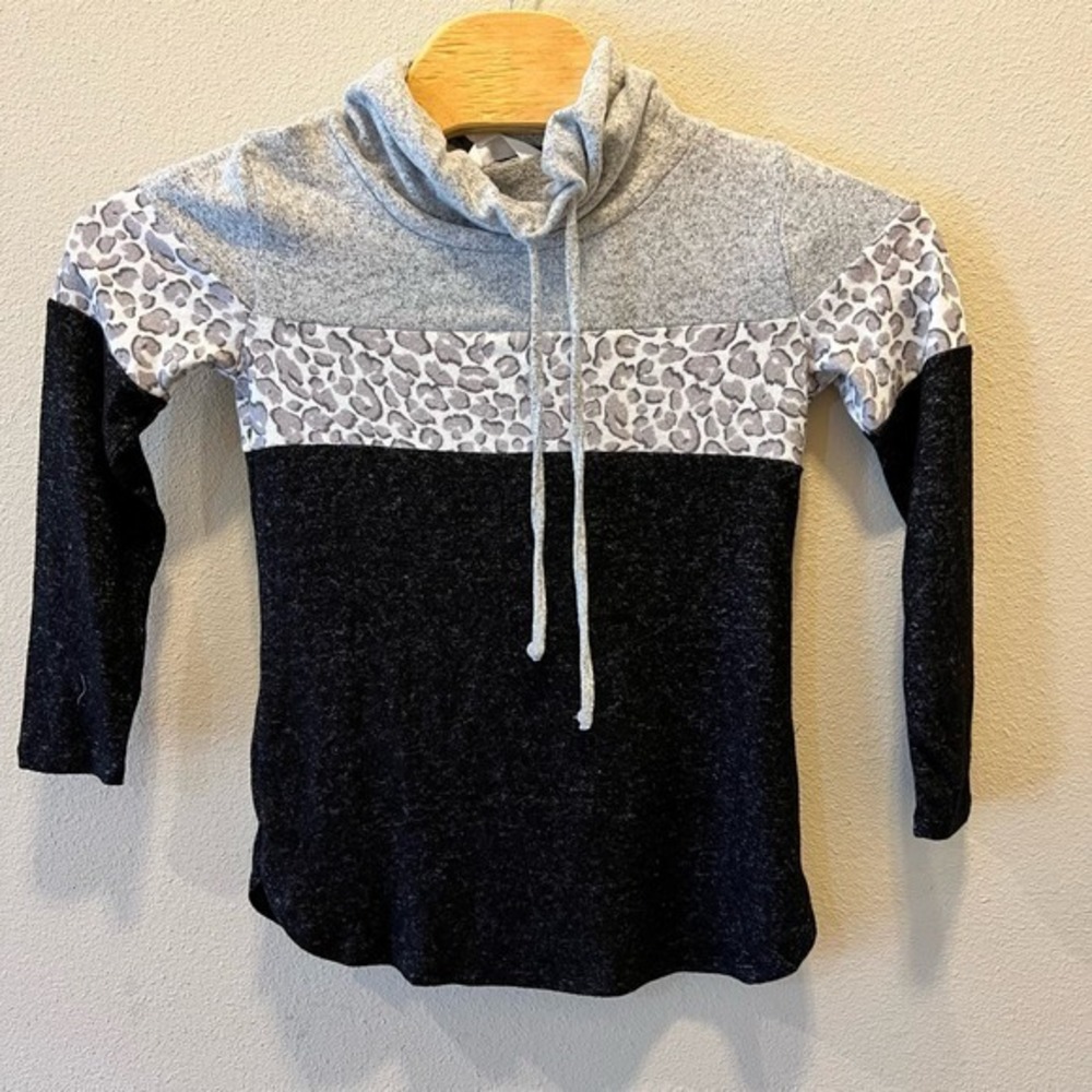 Market & Spruce Cameron Cowl Neck Brush Knit Top Women's XSP‎